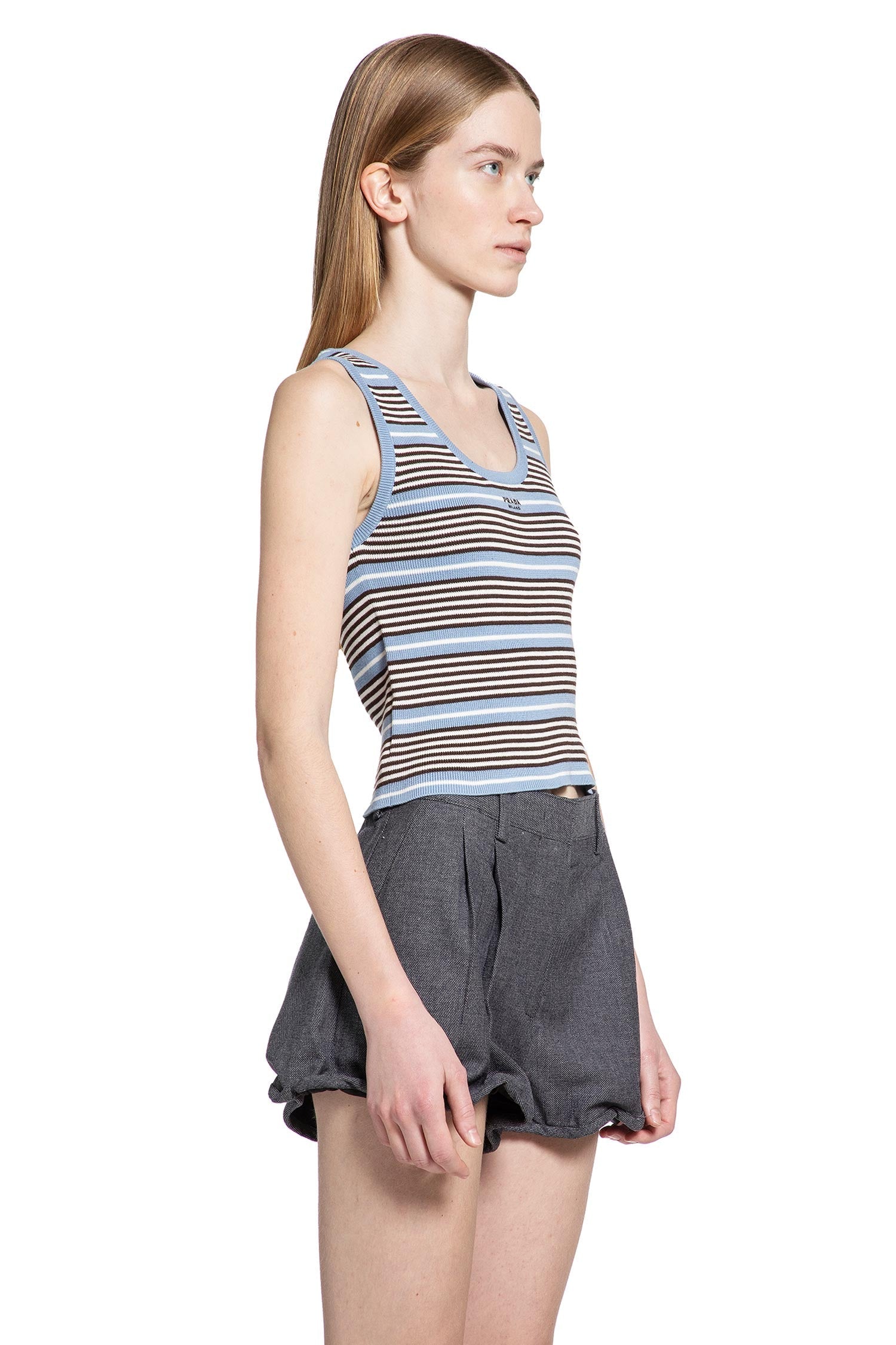 Striped Tank Top Prada – Гарантія оригінальності – детальний вид
