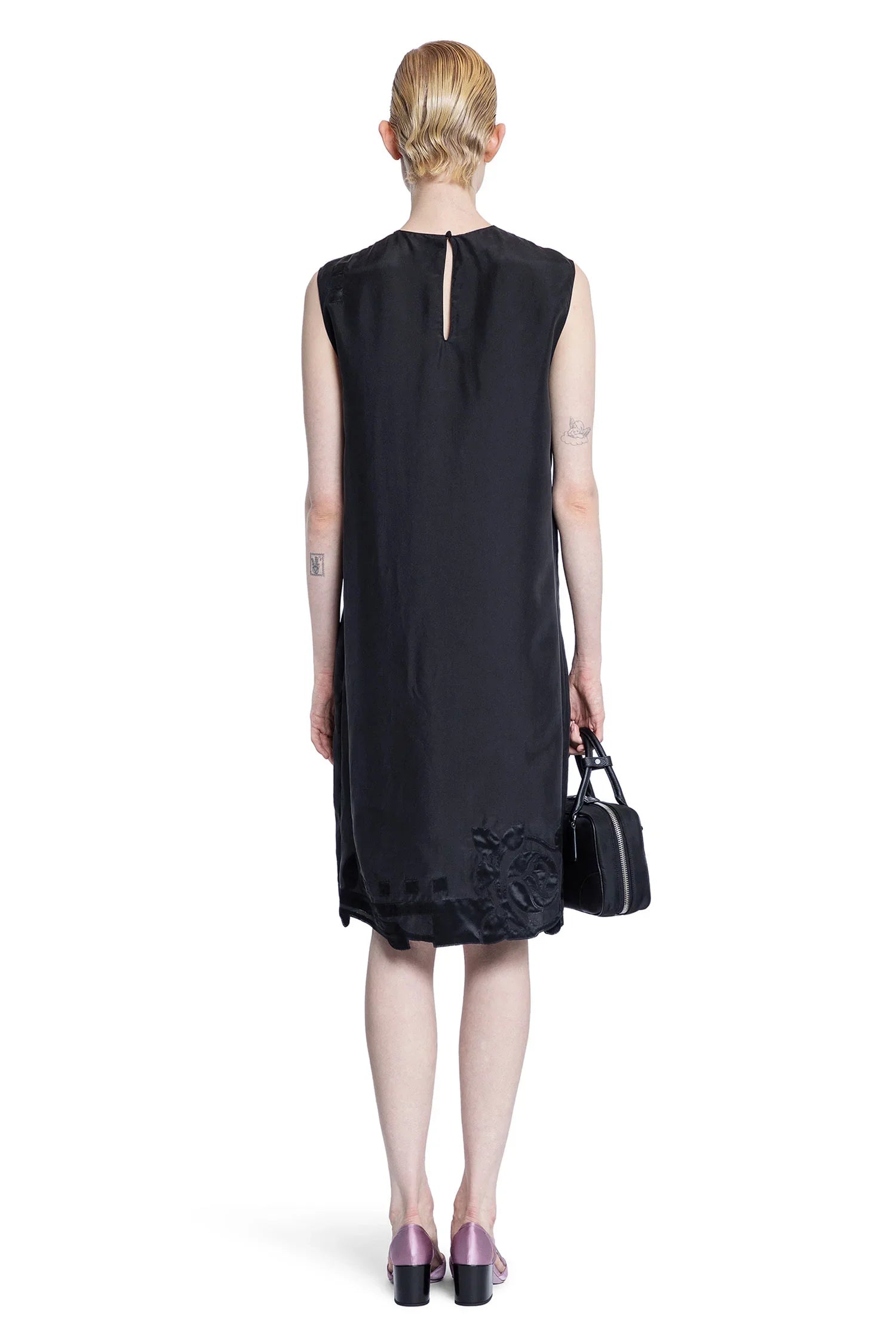Habotai Embroidery Dress Prada – Гарантія оригінальності – детальний вид