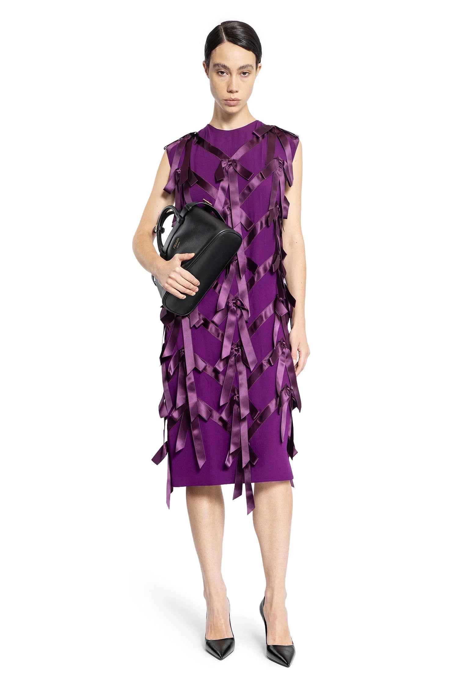 Sablé Dress With Bows Prada – Гарантія оригінальності – боковий вид