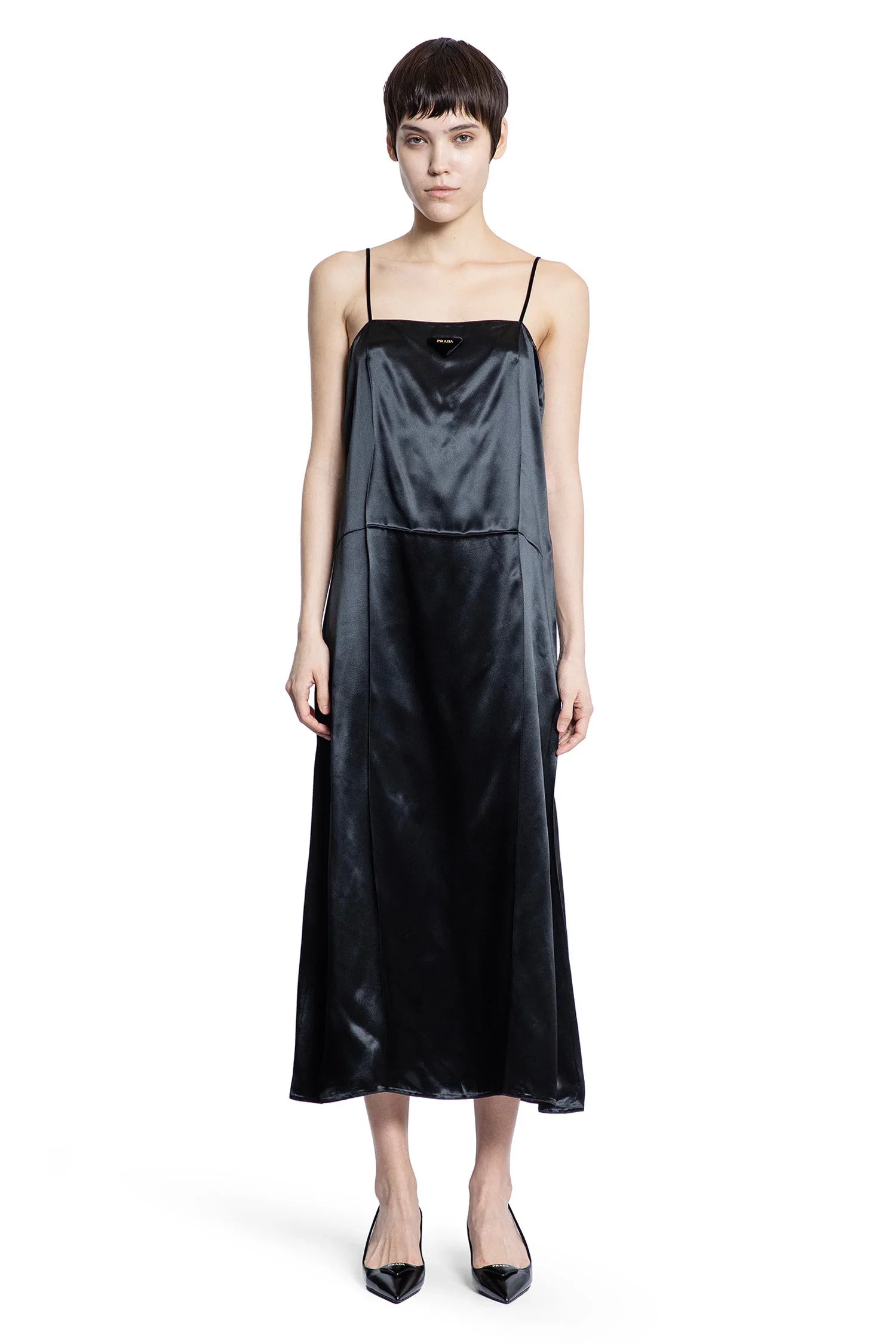 Satin Slip Dress Prada оригінал – Купити в Україні – боковий вид