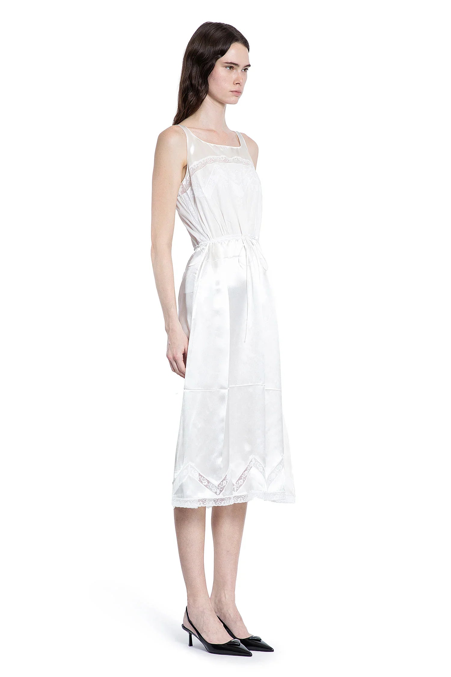 Embroidered Old Batiste Dress Prada – Гарантія оригінальності – детальний вид