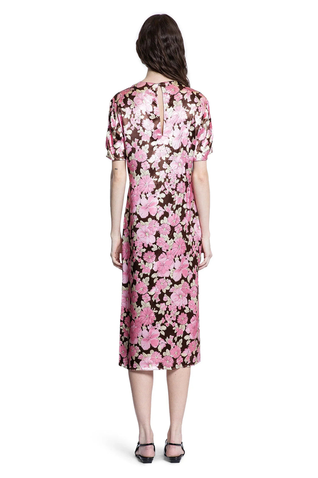 Embroidered Satin MIDI Dress Prada – Гарантія оригінальності – збільшений вид
