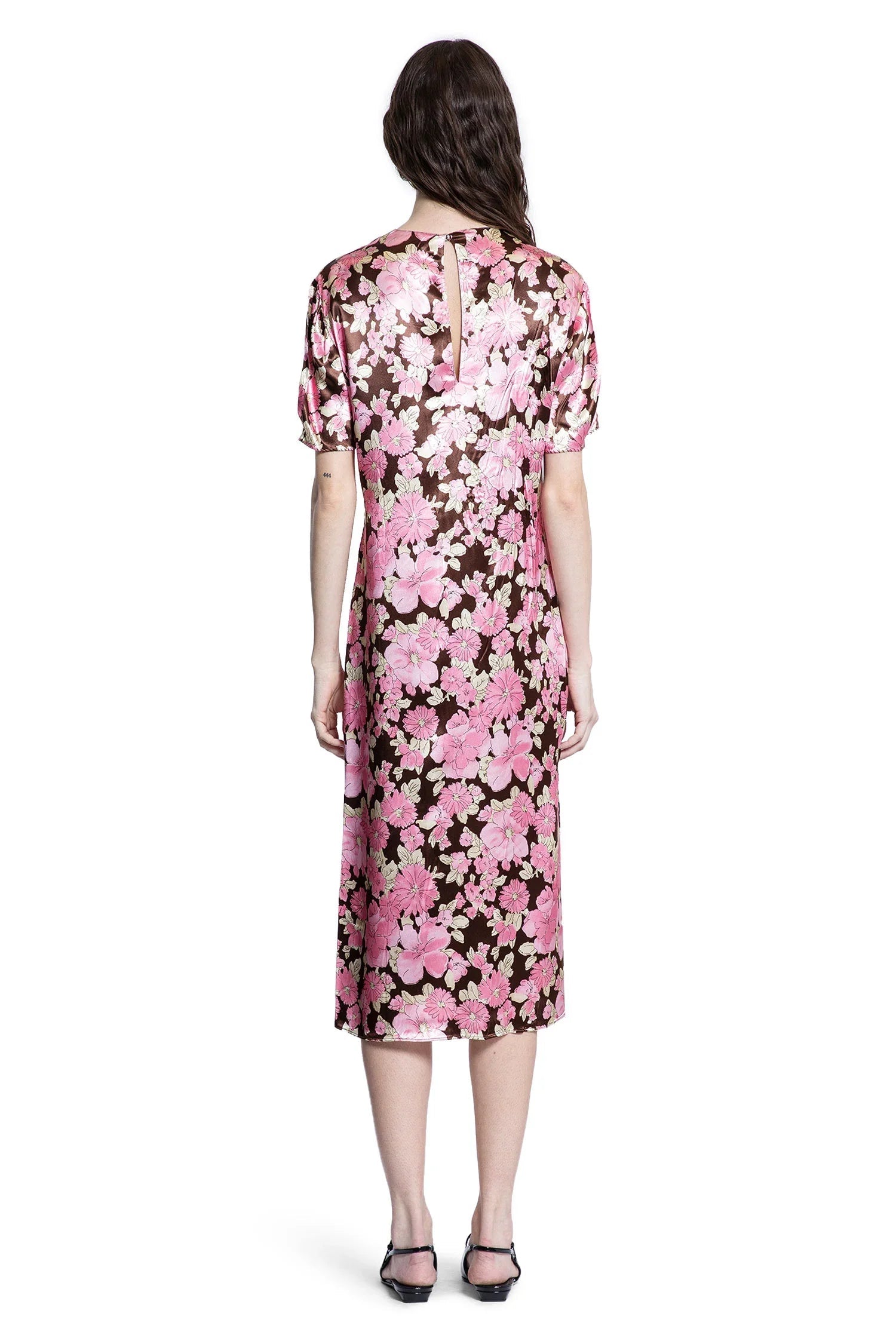 Embroidered Satin MIDI Dress Prada – Гарантія оригінальності – збільшений вид