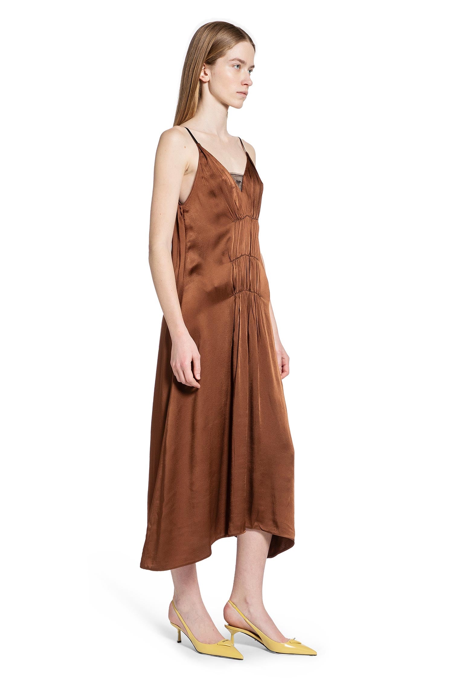 Crepe Satin Dress Prada оригінал – Купити в Україні – вид ззаду