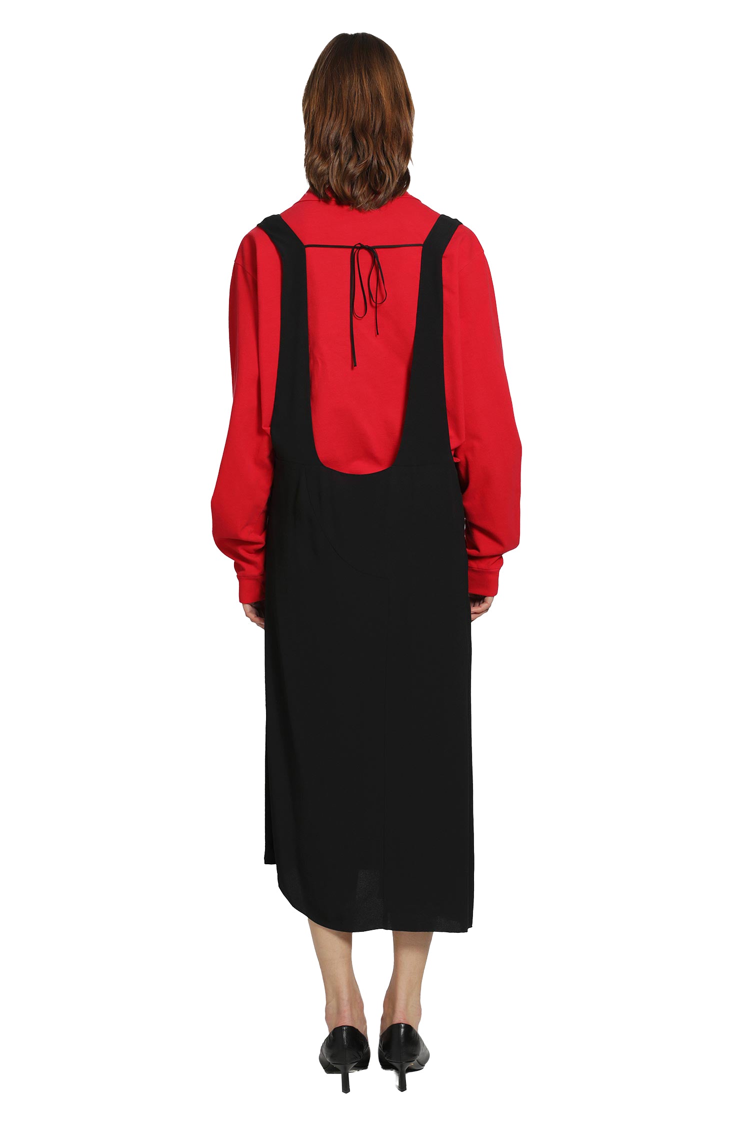 Satin Sablé Dress With Suspenders Prada оригінал – Купити в Україні – збільшений вид