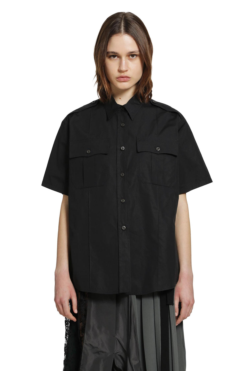 Short Sleeve Poplin Shirt Prada оригінал – Купити в Україні – вид ззаду