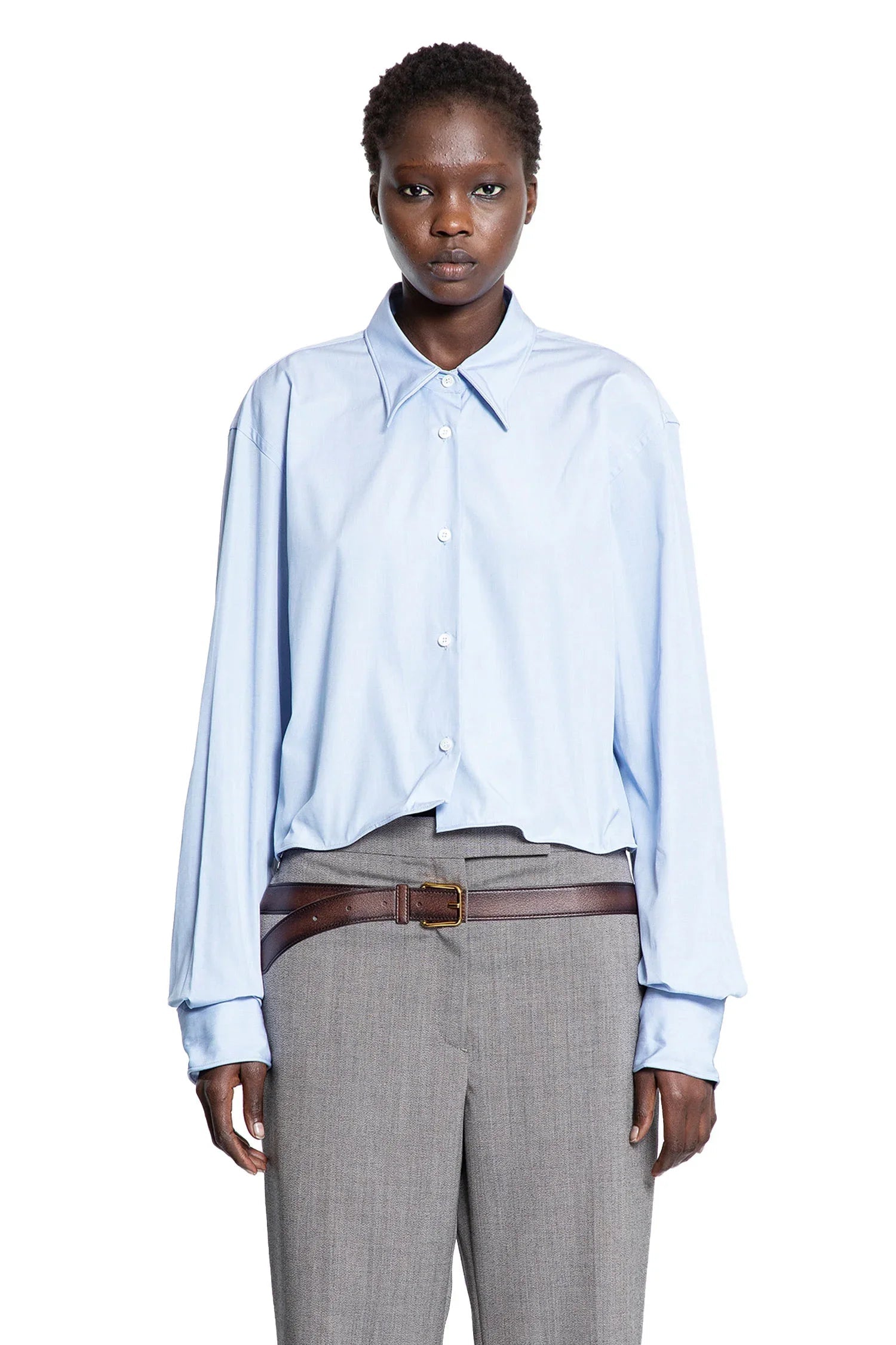 Ruffled Cotton Shirt Prada оригінал – Купити в Україні – вид ззаду