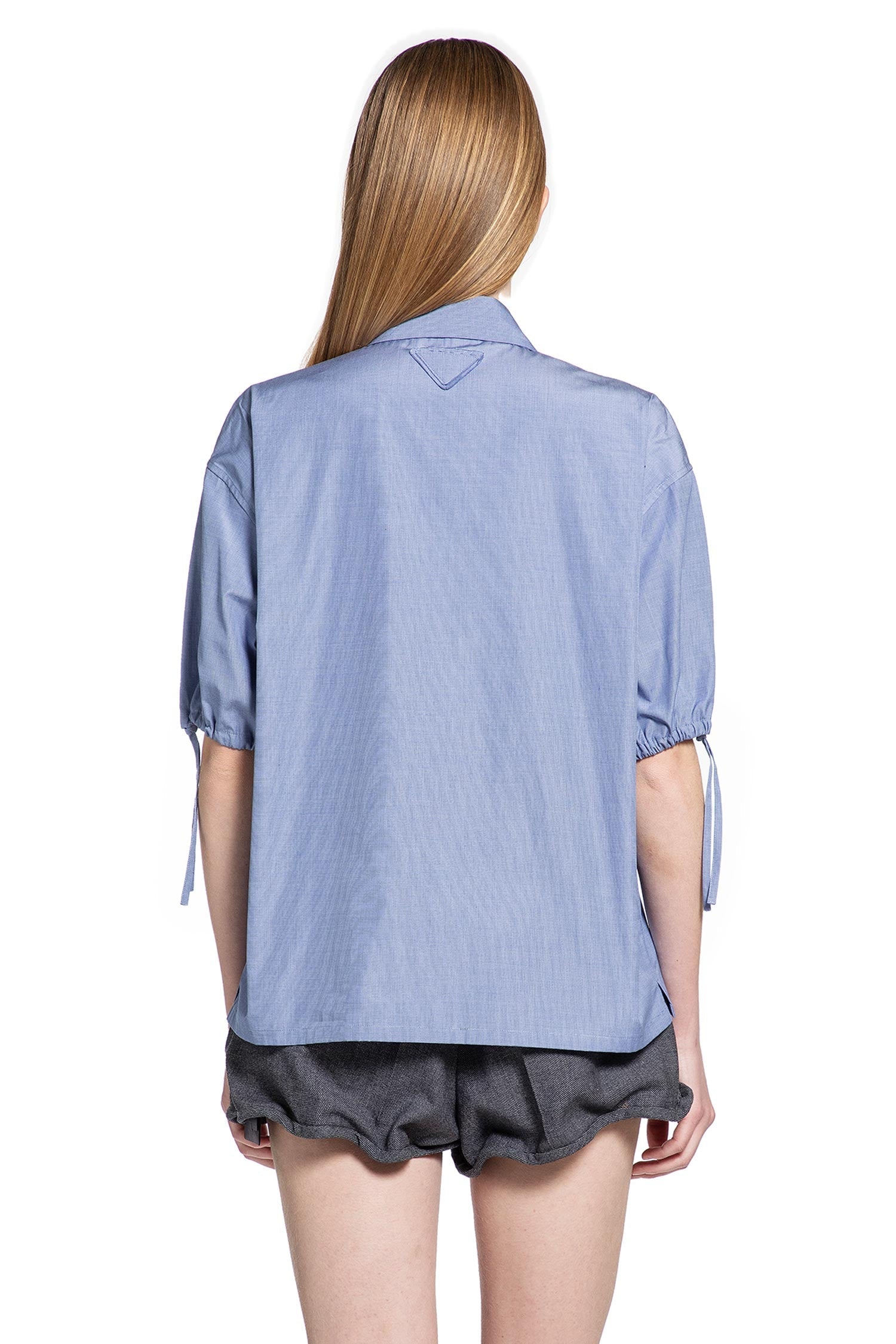 Fil À Fil Short Sleeve Cotton Shirt Prada – Гарантія оригінальності – збільшений вид