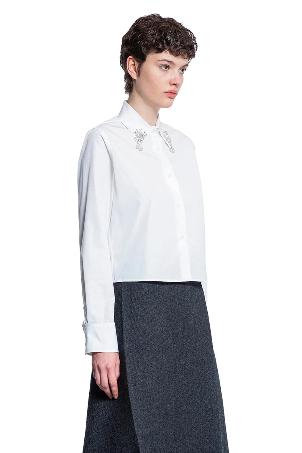 Embroidered Poplin Shirt Prada – Гарантія оригінальності – вид ззаду