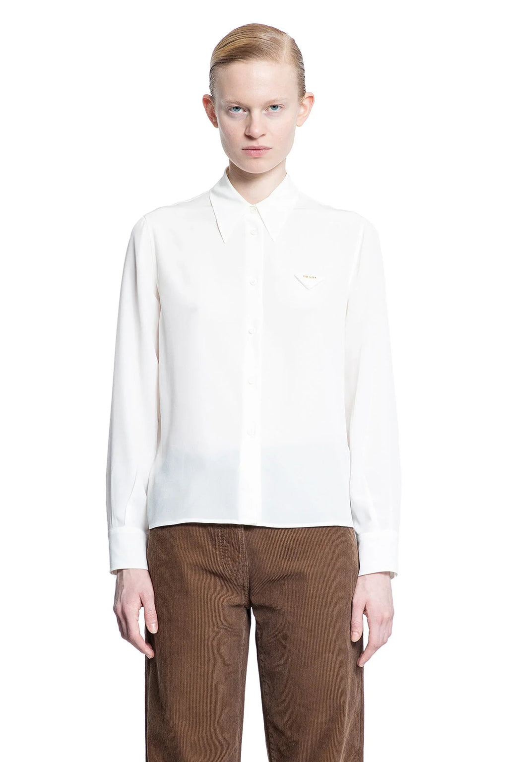 Crêpe De Chine Shirt Prada – Гарантія оригінальності – вид ззаду