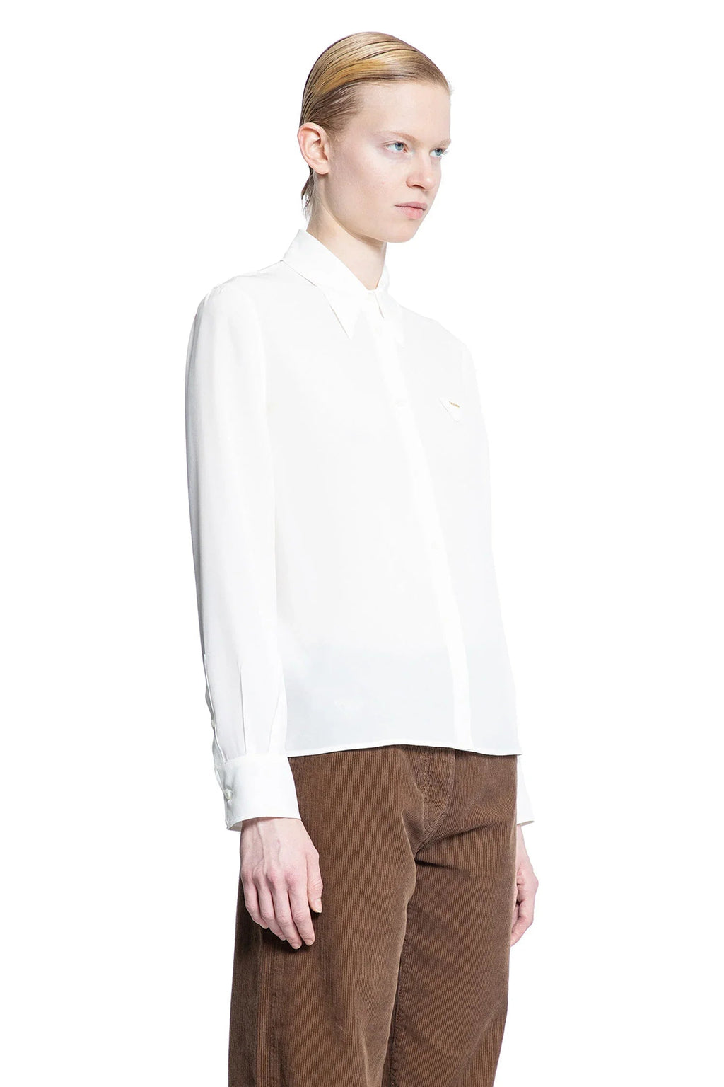 Crêpe De Chine Shirt Prada – Гарантія оригінальності – детальний вид