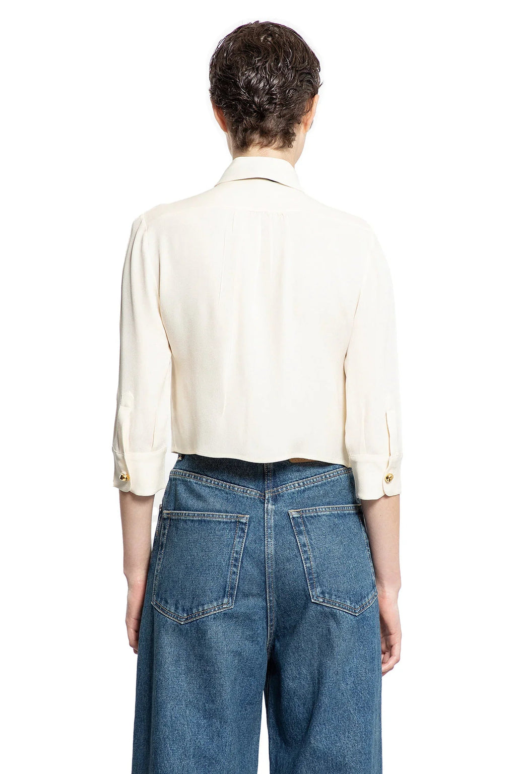 Sablé Cropped Bow Shirt Prada – Гарантія оригінальності – збільшений вид