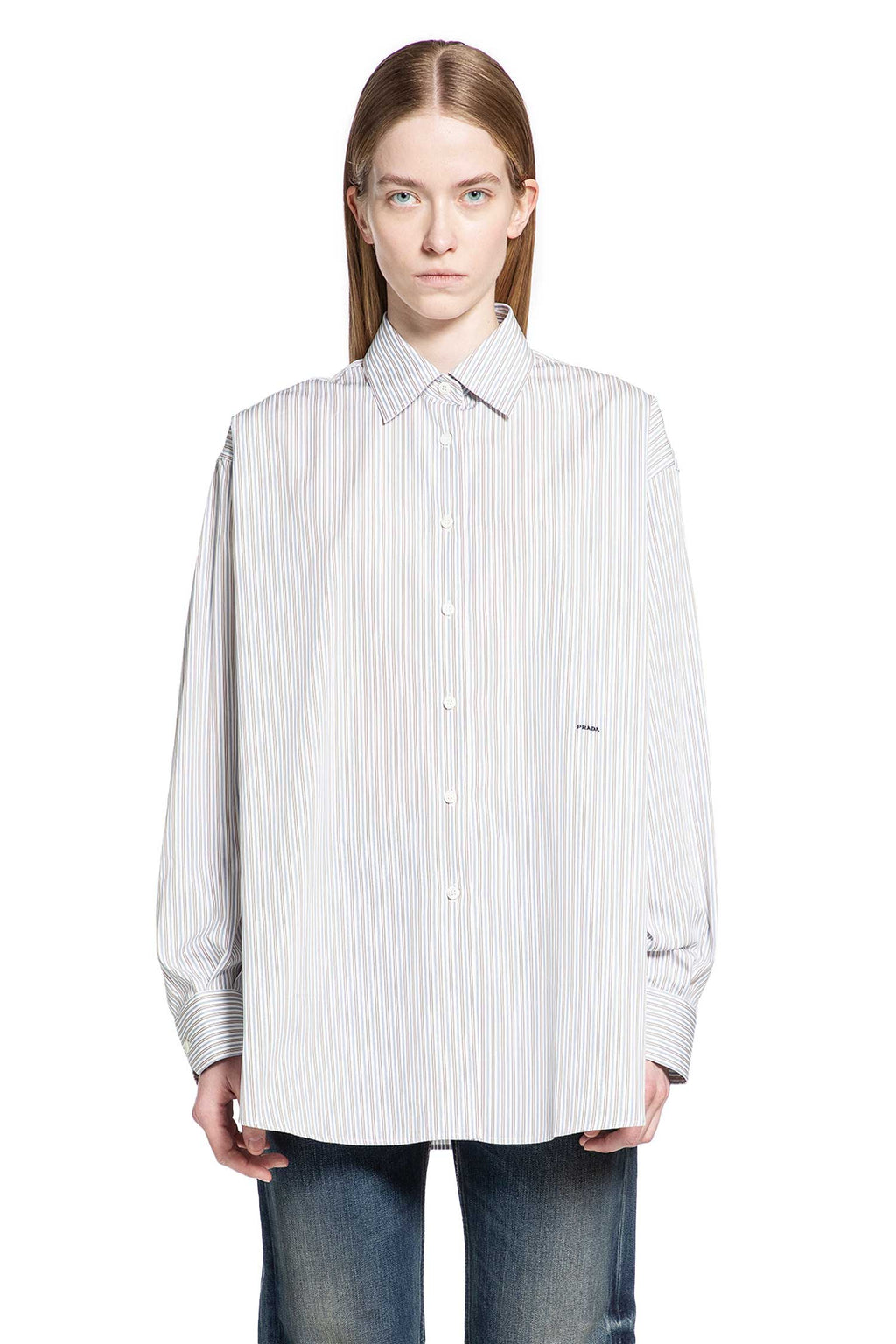 Striped Cotton Shirt Prada оригінал – Купити в Україні – вид ззаду