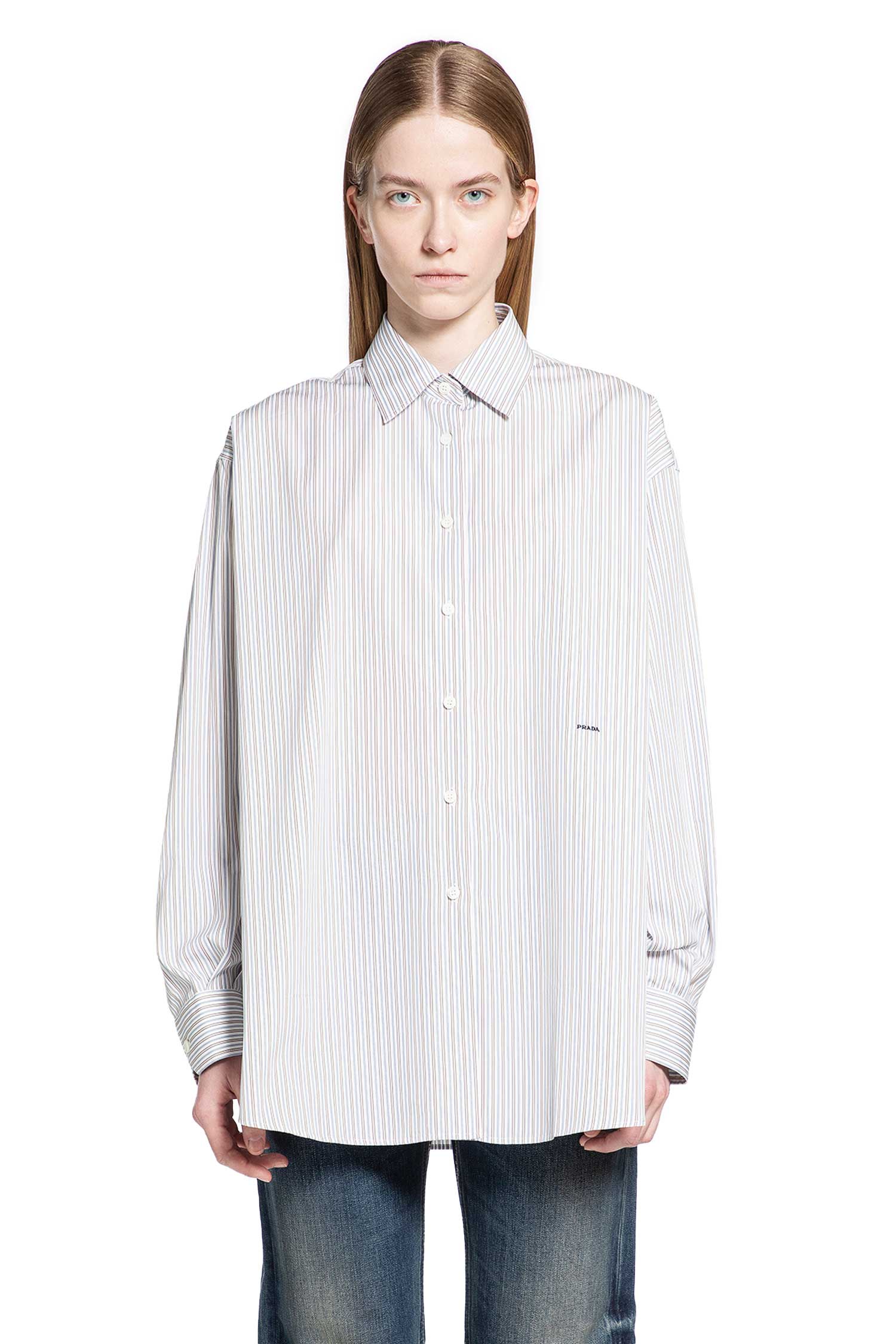 Striped Cotton Shirt Prada оригінал – Купити в Україні – вид ззаду
