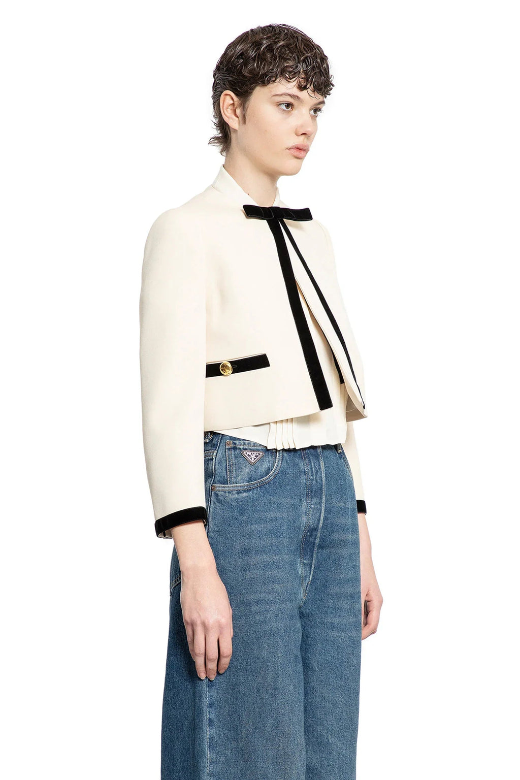 Оригінальна Compact Sablé Jacket Prada – детальний вид