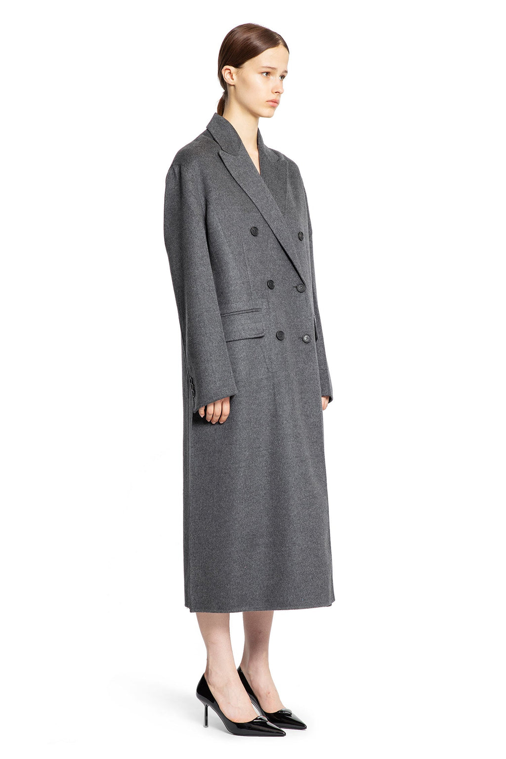 Оригінальна Wool Cashmere Double-Breasted Overcoat Prada – детальний вид