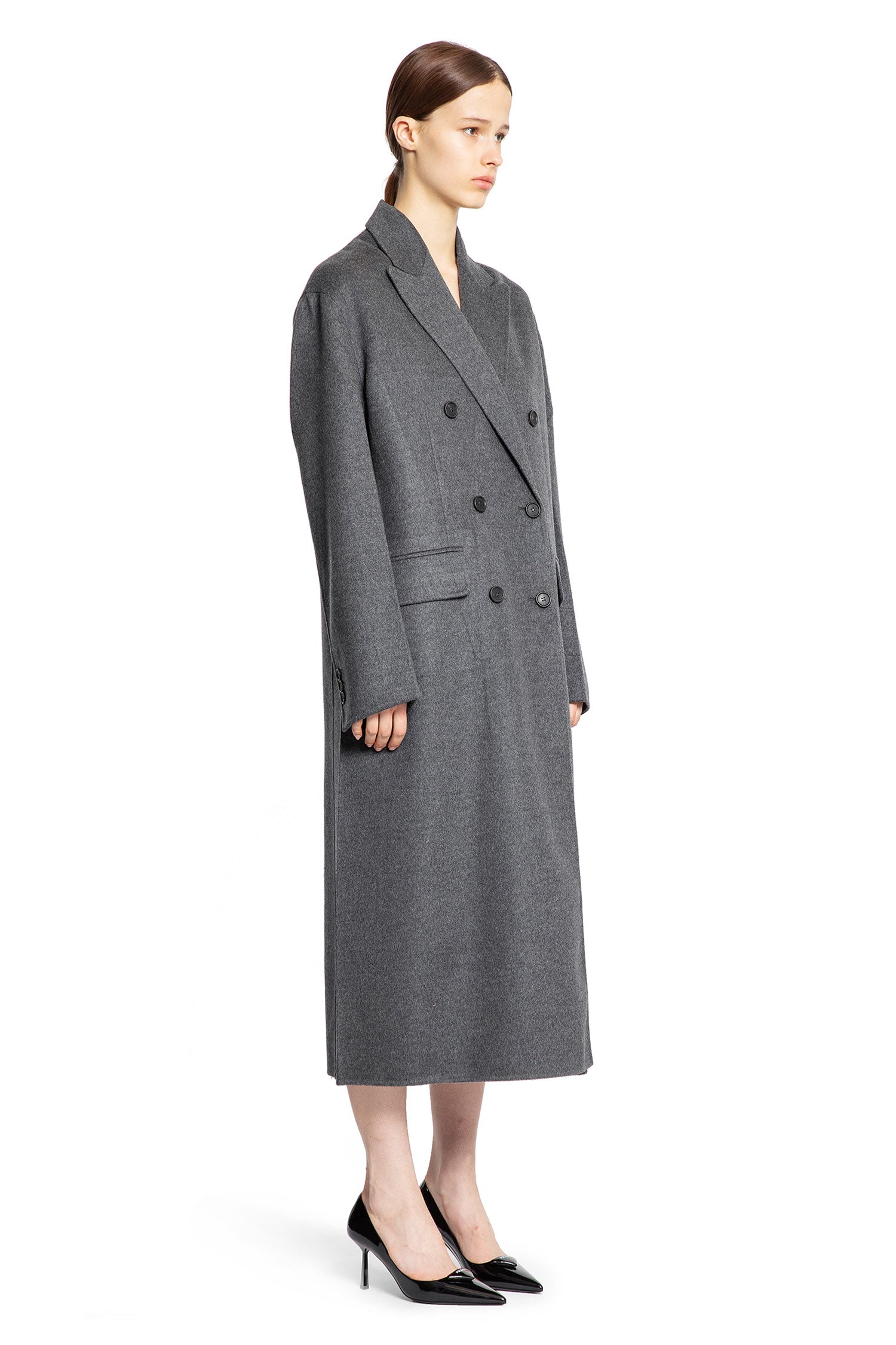 Оригінальна Wool Cashmere Double-Breasted Overcoat Prada – детальний вид