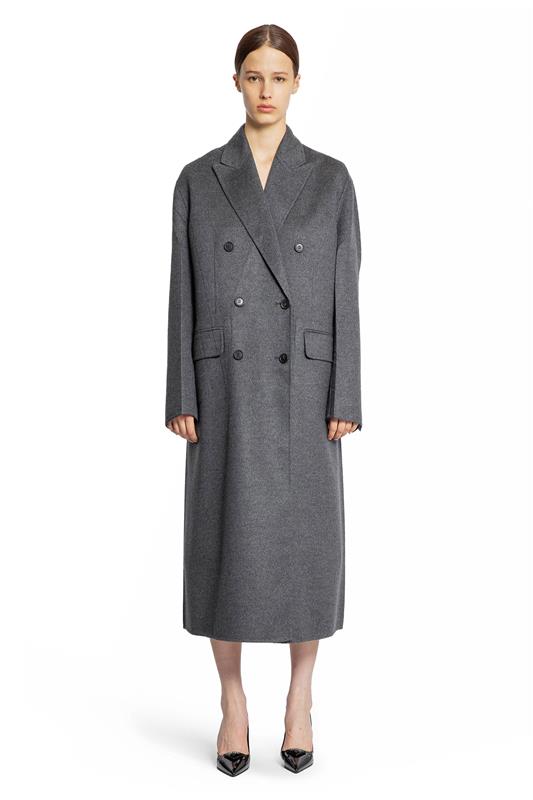Оригінальна Wool Cashmere Double-Breasted Overcoat Prada – боковий вид