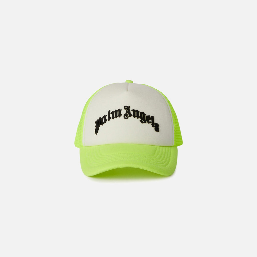 Curved Logo Mesh Cap Yellow Fluo Palm angels – Гарантія оригінальності – боковий вид
