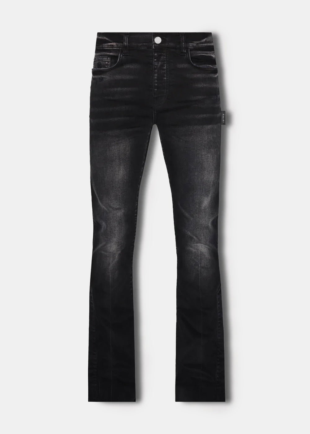 Оригінальна Aged Black Stack Flair Jeans Amiri – боковий вид
