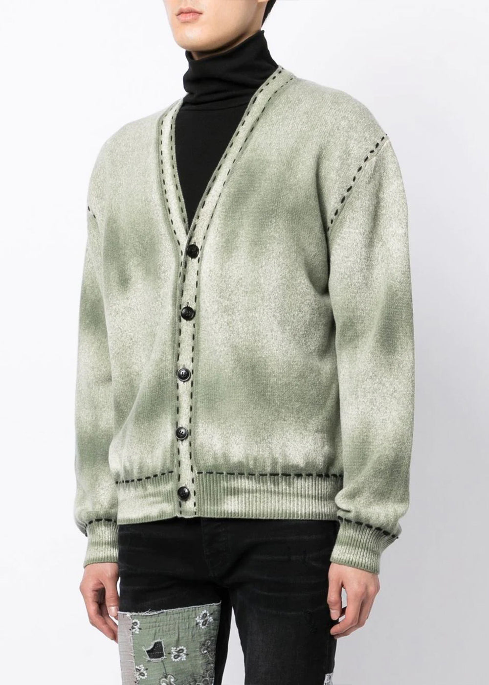 Green Pigment Spray Cardigan Amiri оригінал – Купити в Україні – вид ззаду