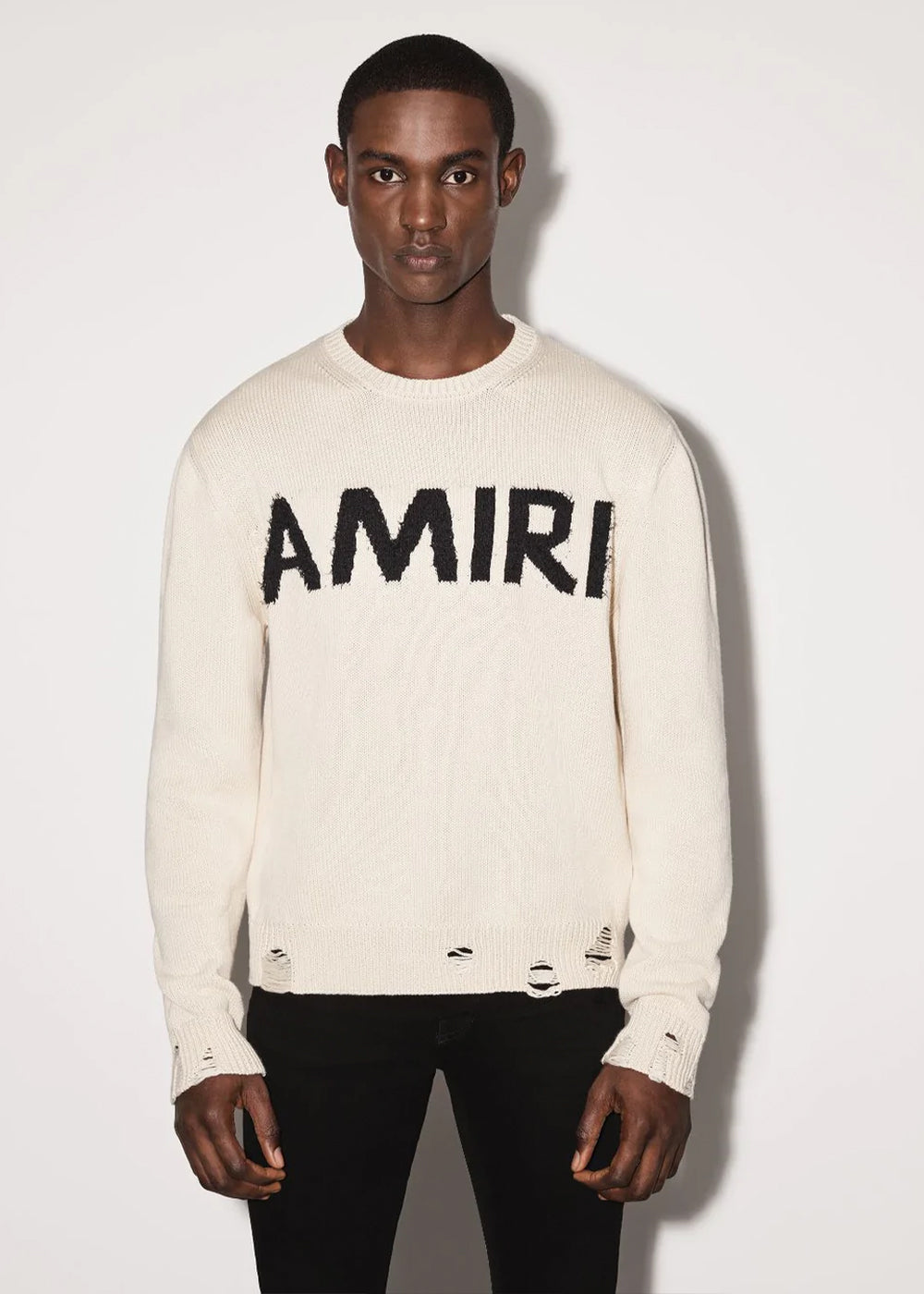 Оригінальна Alabaster Eyelash Logo Sweater Amiri – вид ззаду