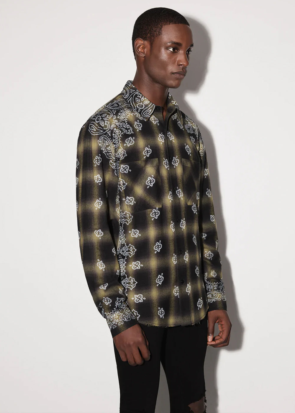 Green Plaid Bleach Bandana Shirt Amiri оригінал – Купити в Україні – збільшений вид