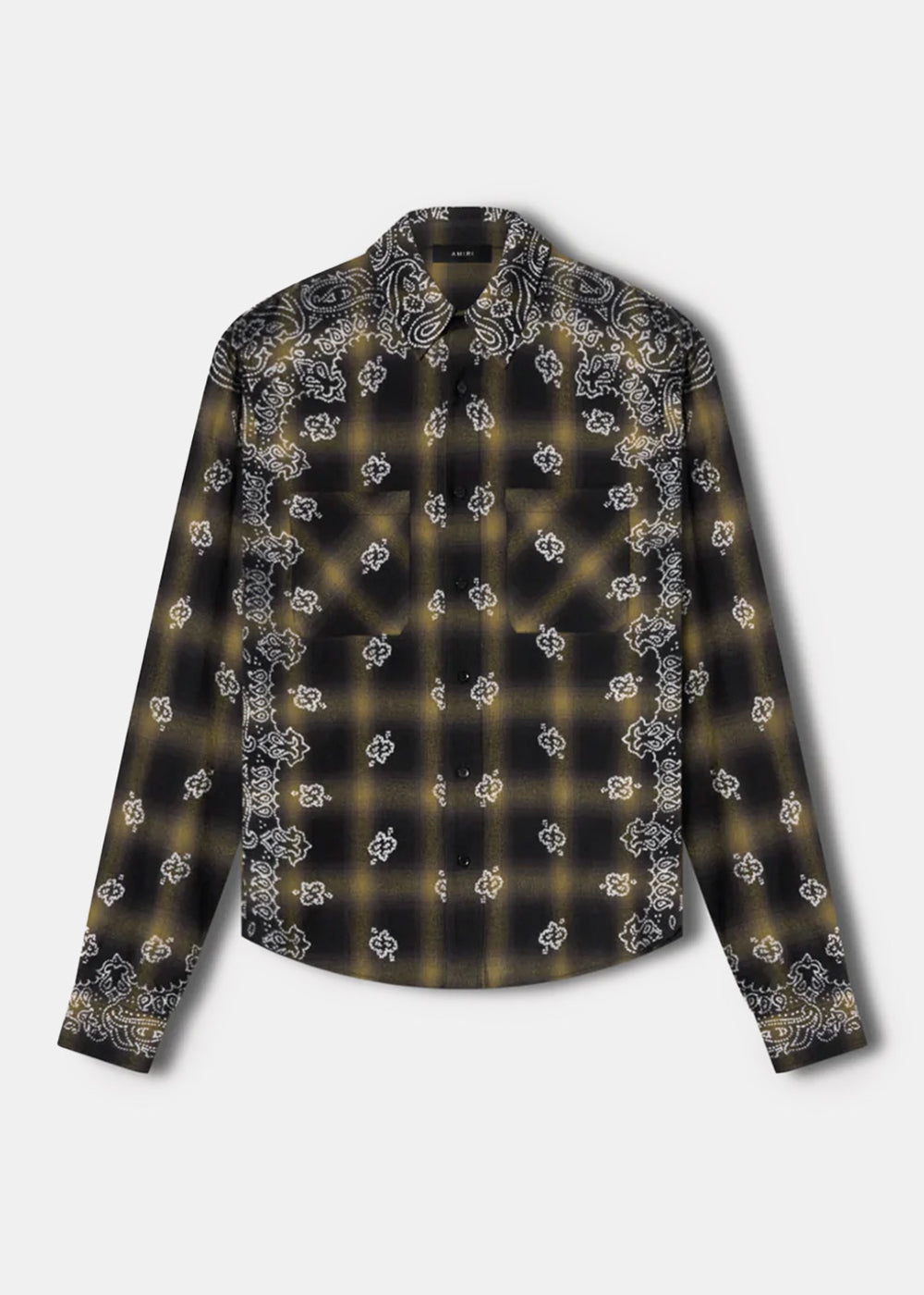 Green Plaid Bleach Bandana Shirt Amiri оригінал – Купити в Україні – боковий вид