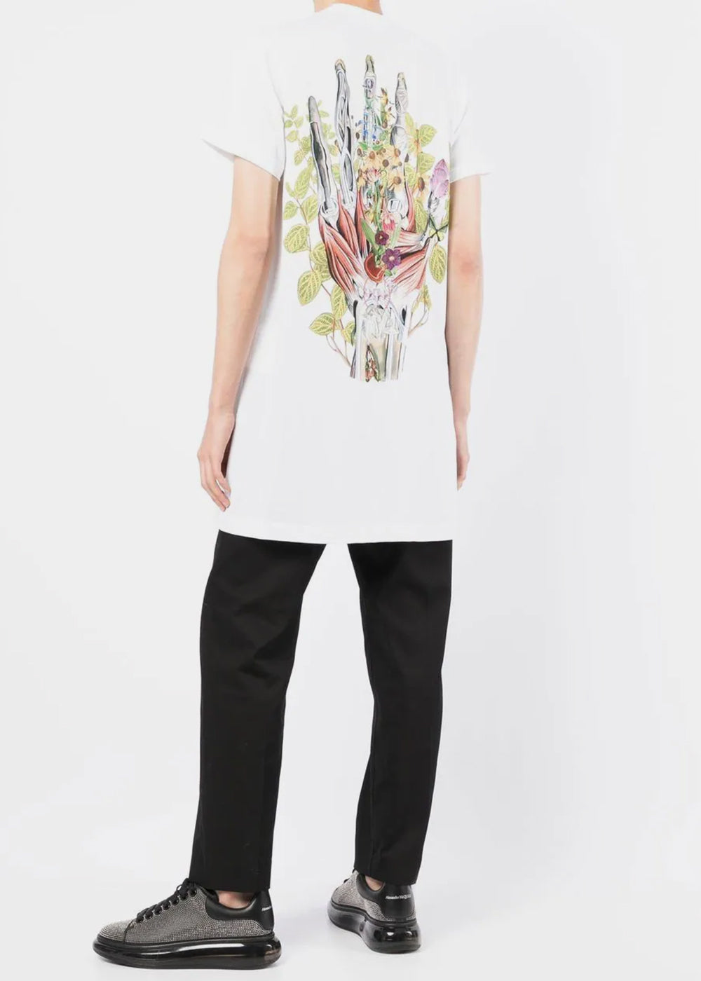 White Back Print T-Shirt Comme des garcons – Гарантія оригінальності – вид ззаду