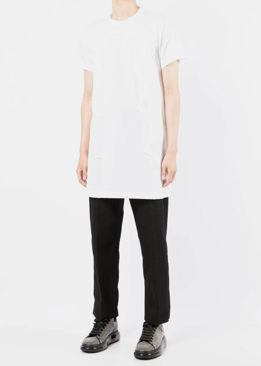 White Back Print T-Shirt Comme des garcons – Гарантія оригінальності – детальний вид