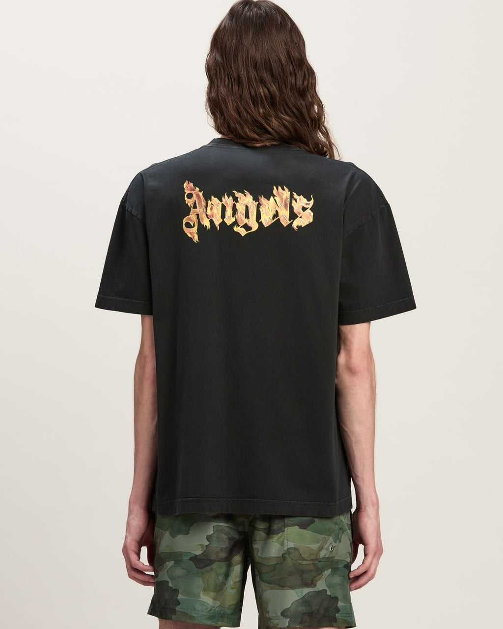 Burning Gold Back Logo T-Shirt Palm angels оригінал – Купити в Україні – детальний вид