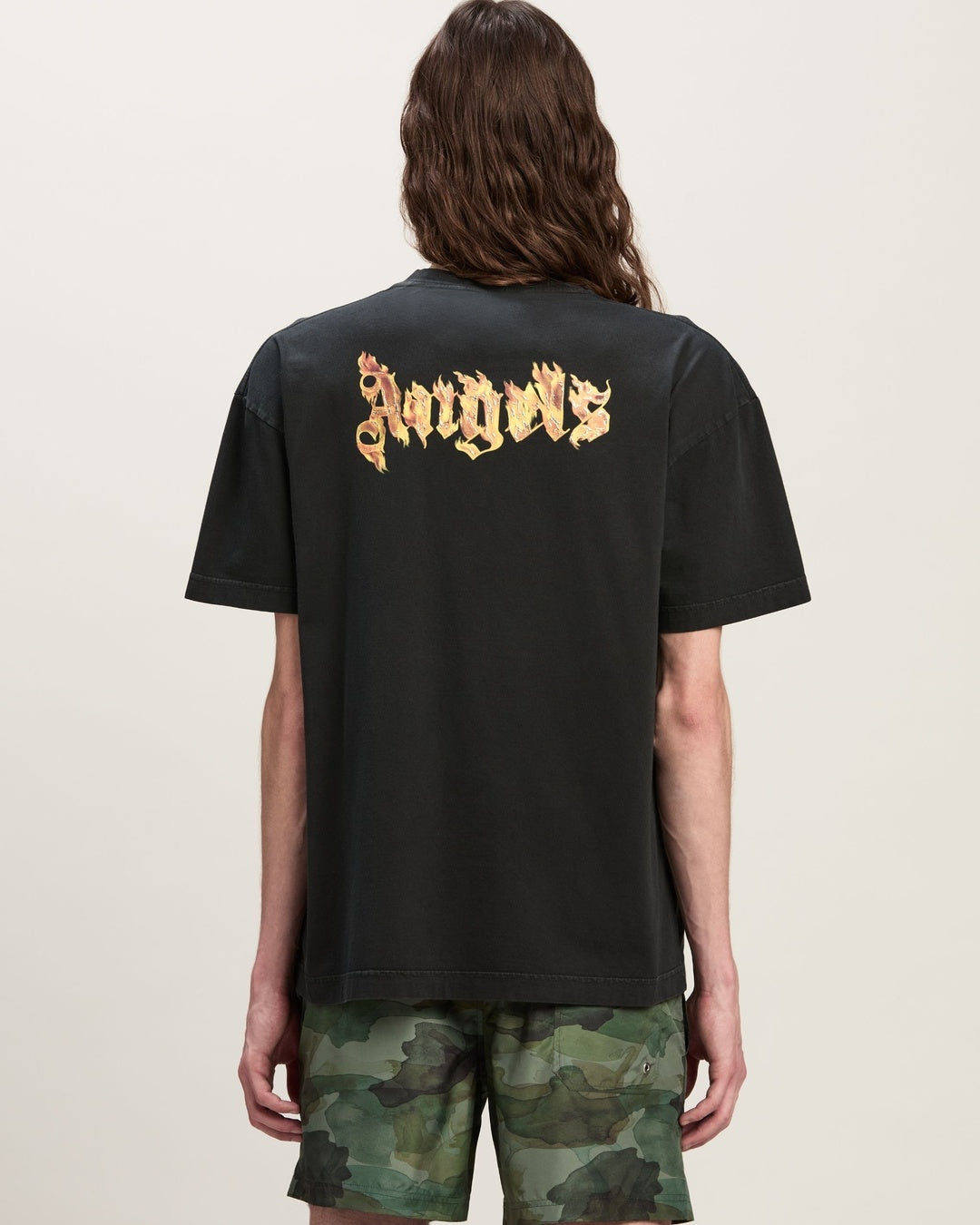 Burning Gold Back Logo T-Shirt Palm angels оригінал – Купити в Україні – детальний вид - PALM ANGELS