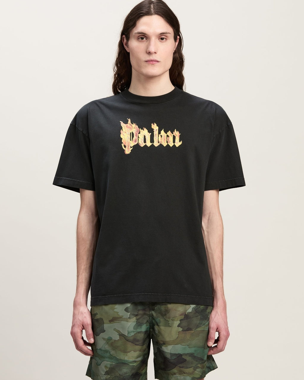 Burning Gold Back Logo T-Shirt Palm angels оригінал – Купити в Україні – збільшений вид