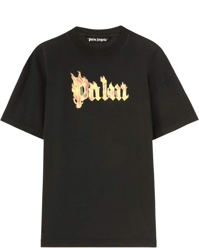 Burning Gold Back Logo T-Shirt Palm angels оригінал – Купити в Україні