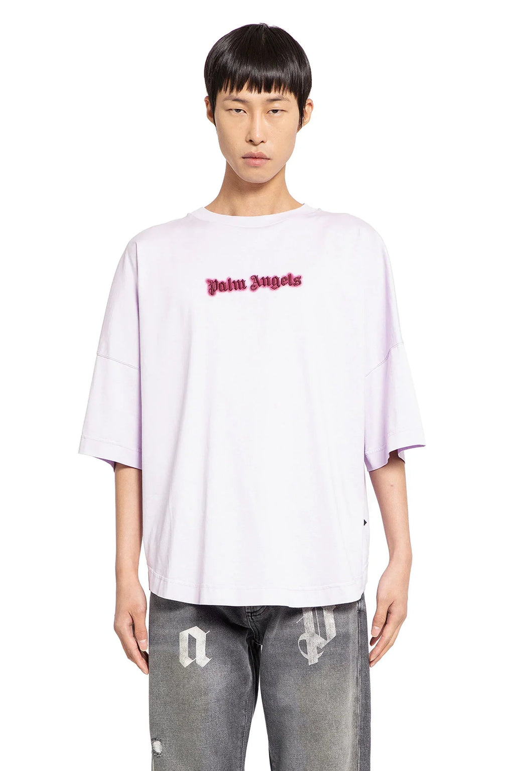 Neon Logo T-Shirt Palm angels – Гарантія оригінальності – вид ззаду