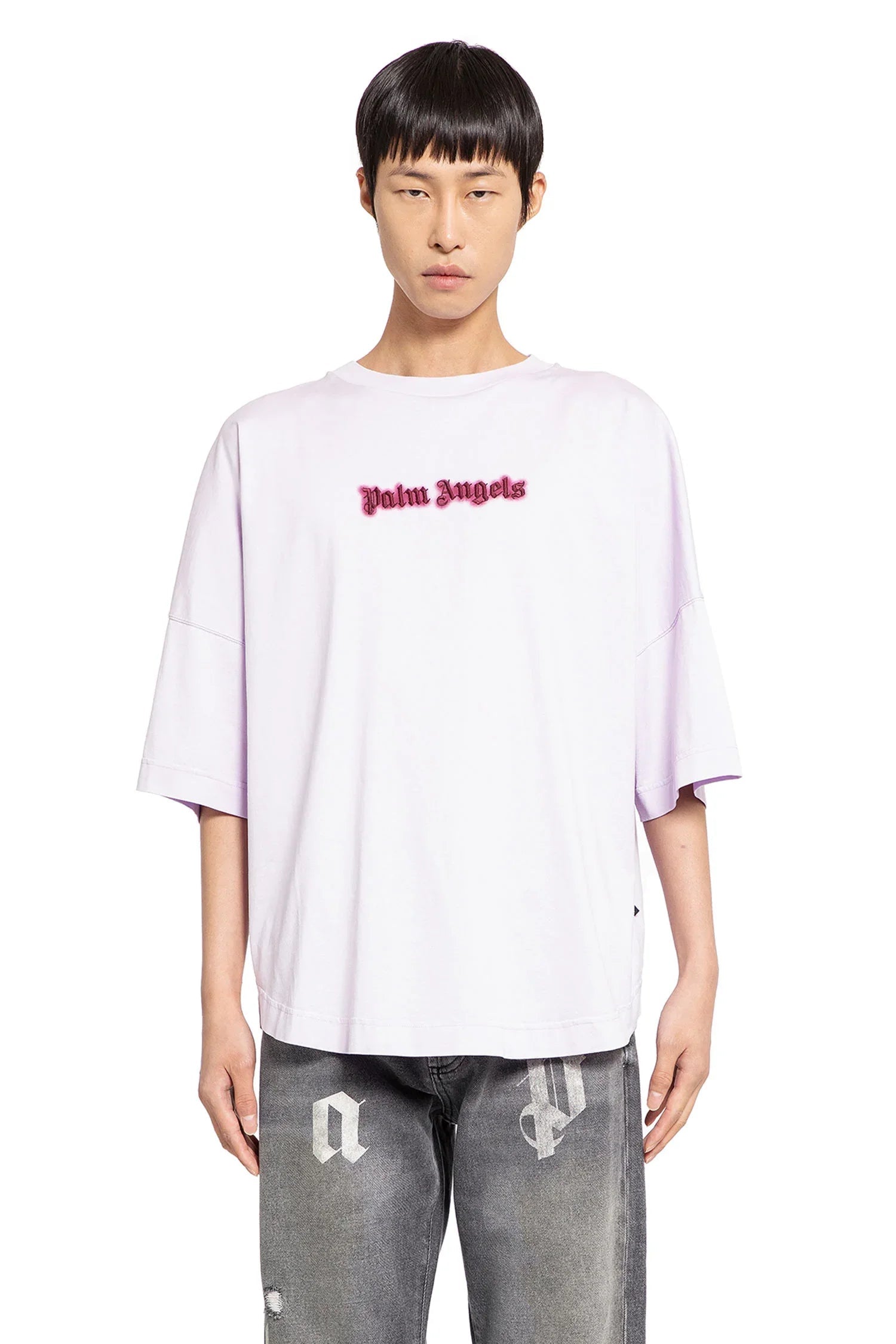 Neon Logo T-Shirt Palm angels – Гарантія оригінальності – вид ззаду