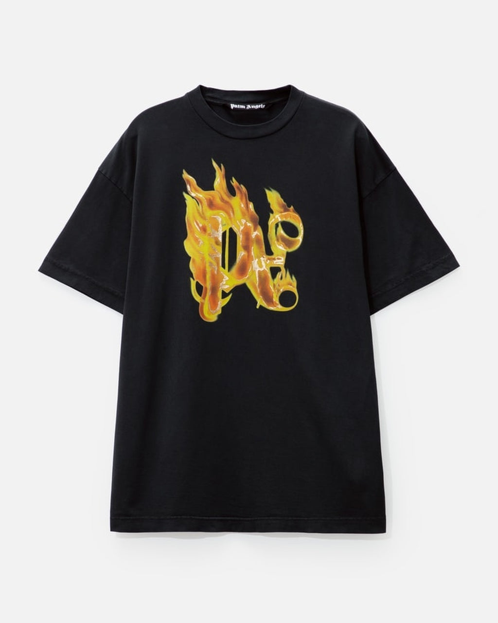 Burning Monogram Black T-Shirt Palm angels оригінал – Купити в Україні – боковий вид