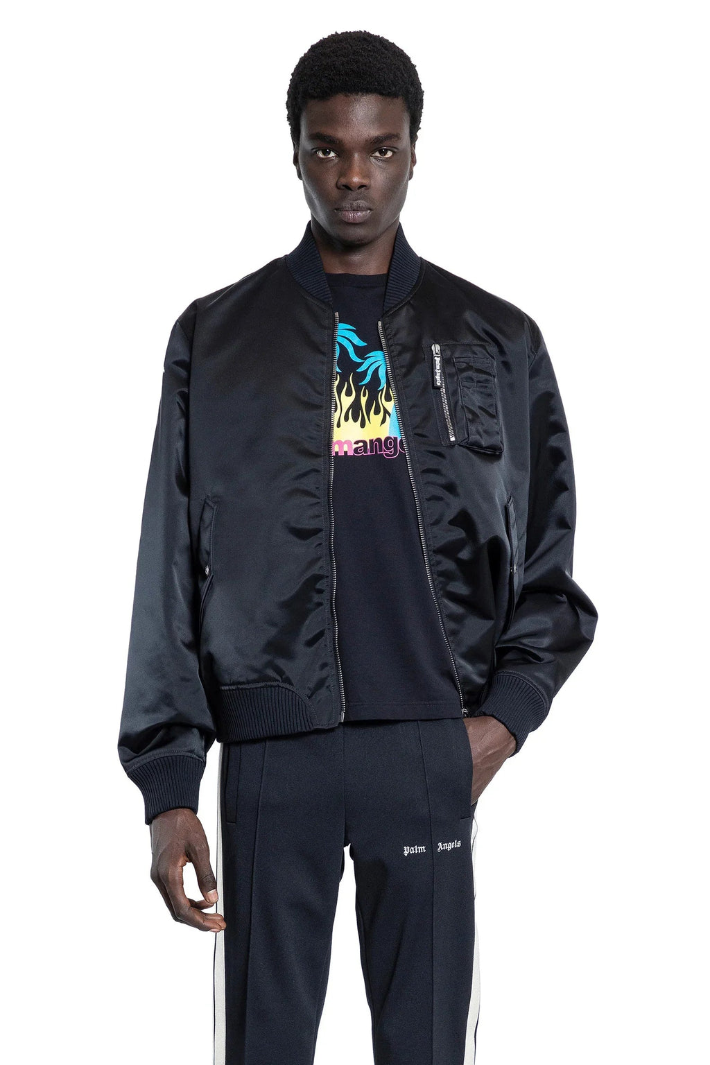 Оригінальна Burning Oasis Slim T-Shirt Palm angels – боковий вид