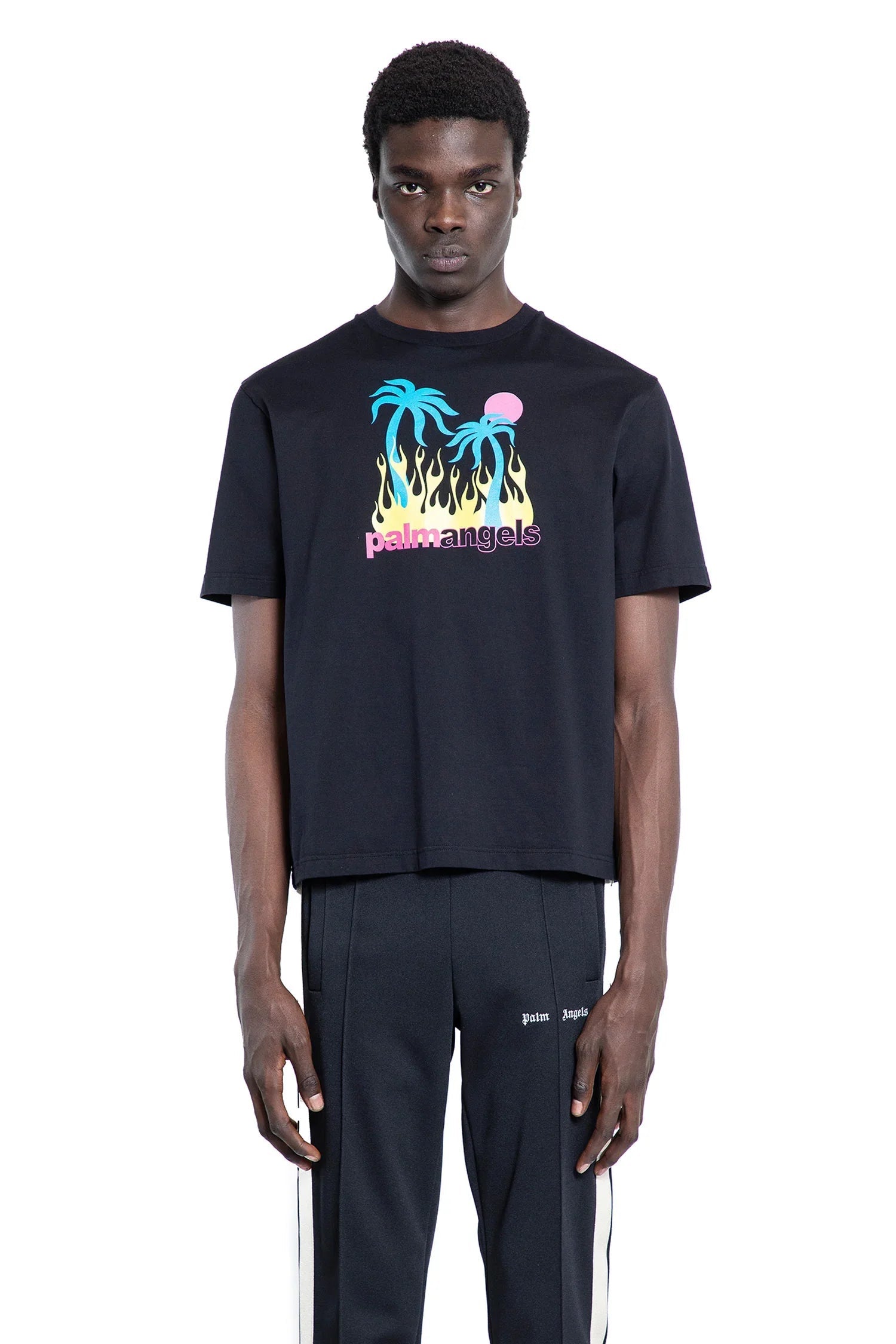 Оригінальна Burning Oasis Slim T-Shirt Palm angels – вид ззаду