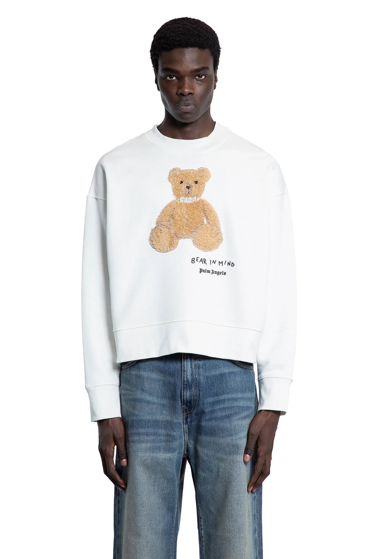 Оригінальна Man White Sweatshirts Palm angels – вид ззаду