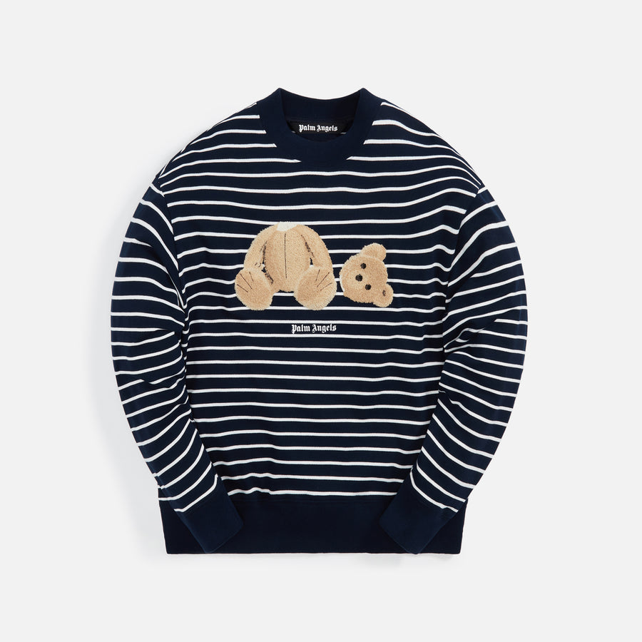 Оригінальна Pa Bear Stripes Crew Navy Palm angels – боковий вид