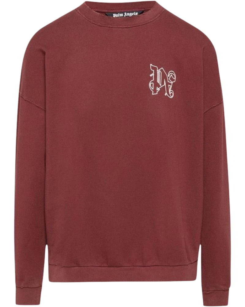 Monogram Red Sweatshirt Palm angels оригінал – Купити в Україні