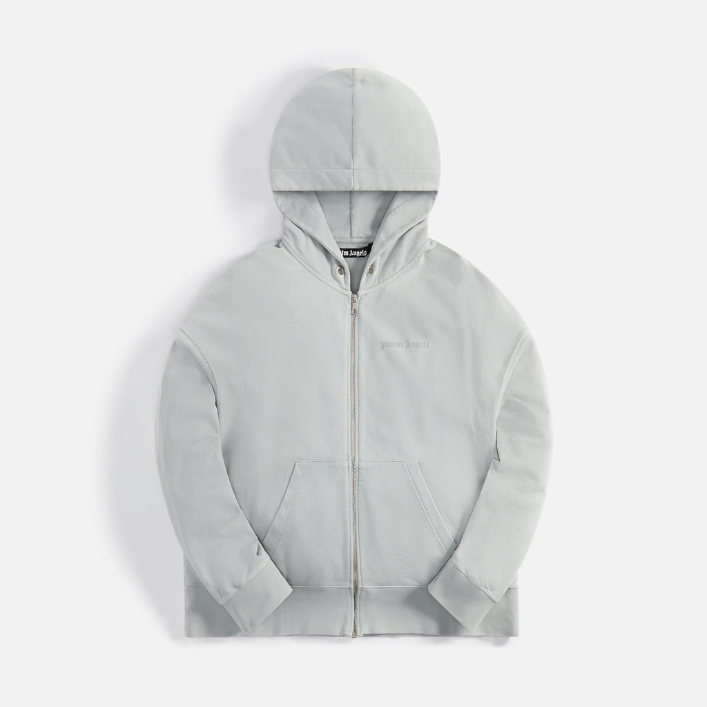 Gd Reverse Logo Zipped Hoodie Light Grey Palm angels – Гарантія оригінальності – боковий вид