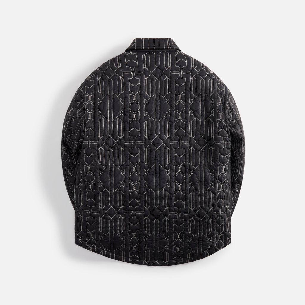 Оригінальна All Monogram Quilted Overshirt Anthracite Palm angels – вид ззаду