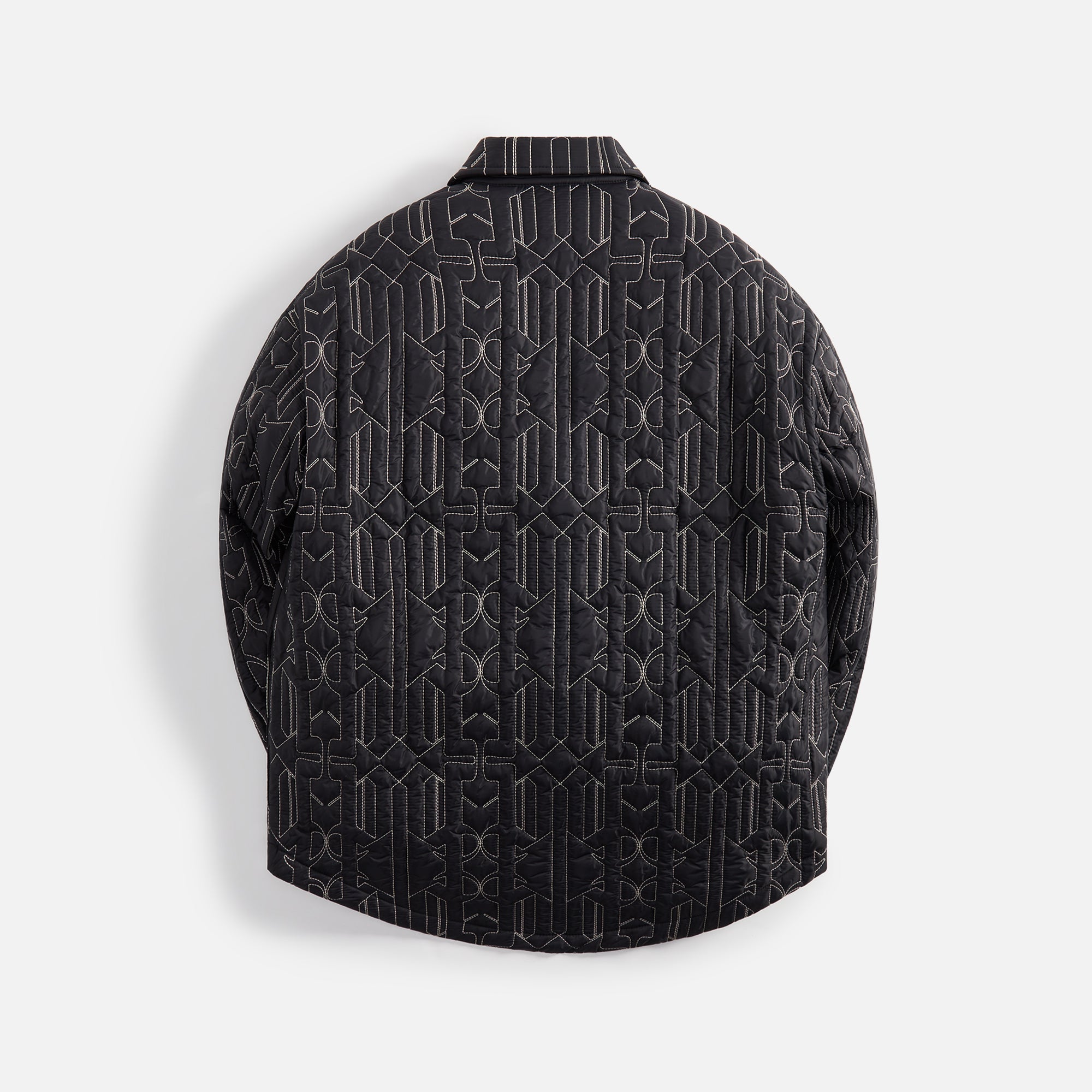 Оригінальна All Monogram Quilted Overshirt Anthracite Palm angels – вид ззаду