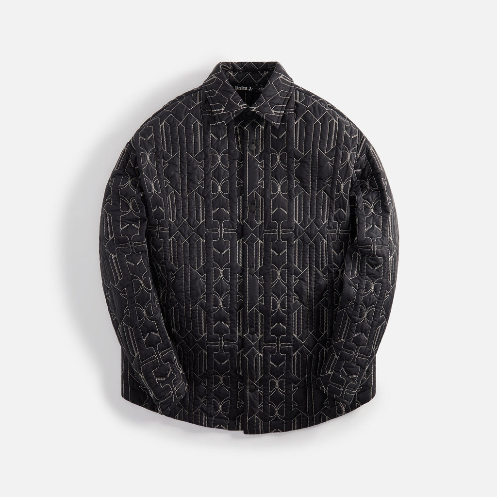 Оригінальна All Monogram Quilted Overshirt Anthracite Palm angels – боковий вид