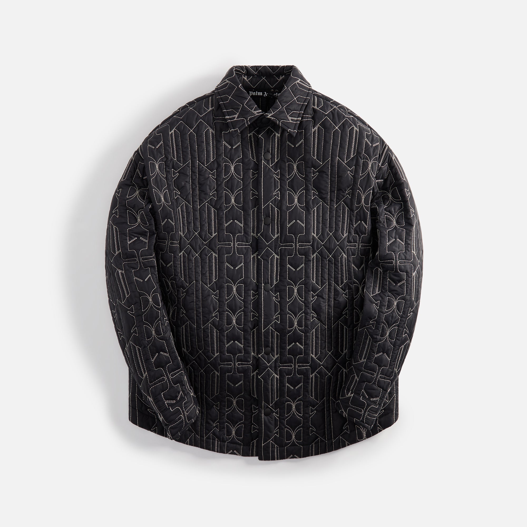 Оригінальна All Monogram Quilted Overshirt Anthracite Palm angels – боковий вид