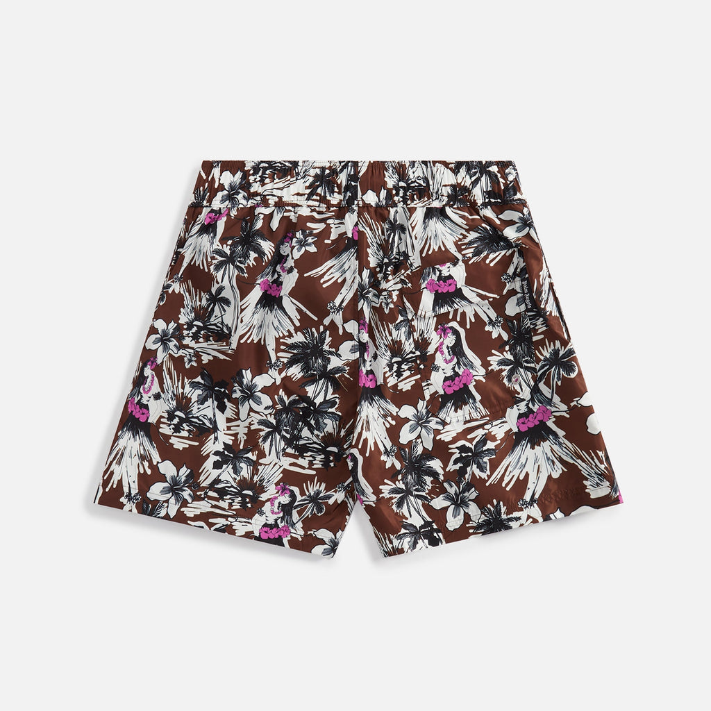 Оригінальна Hula Swimshorts Beige Butter Palm angels – вид ззаду