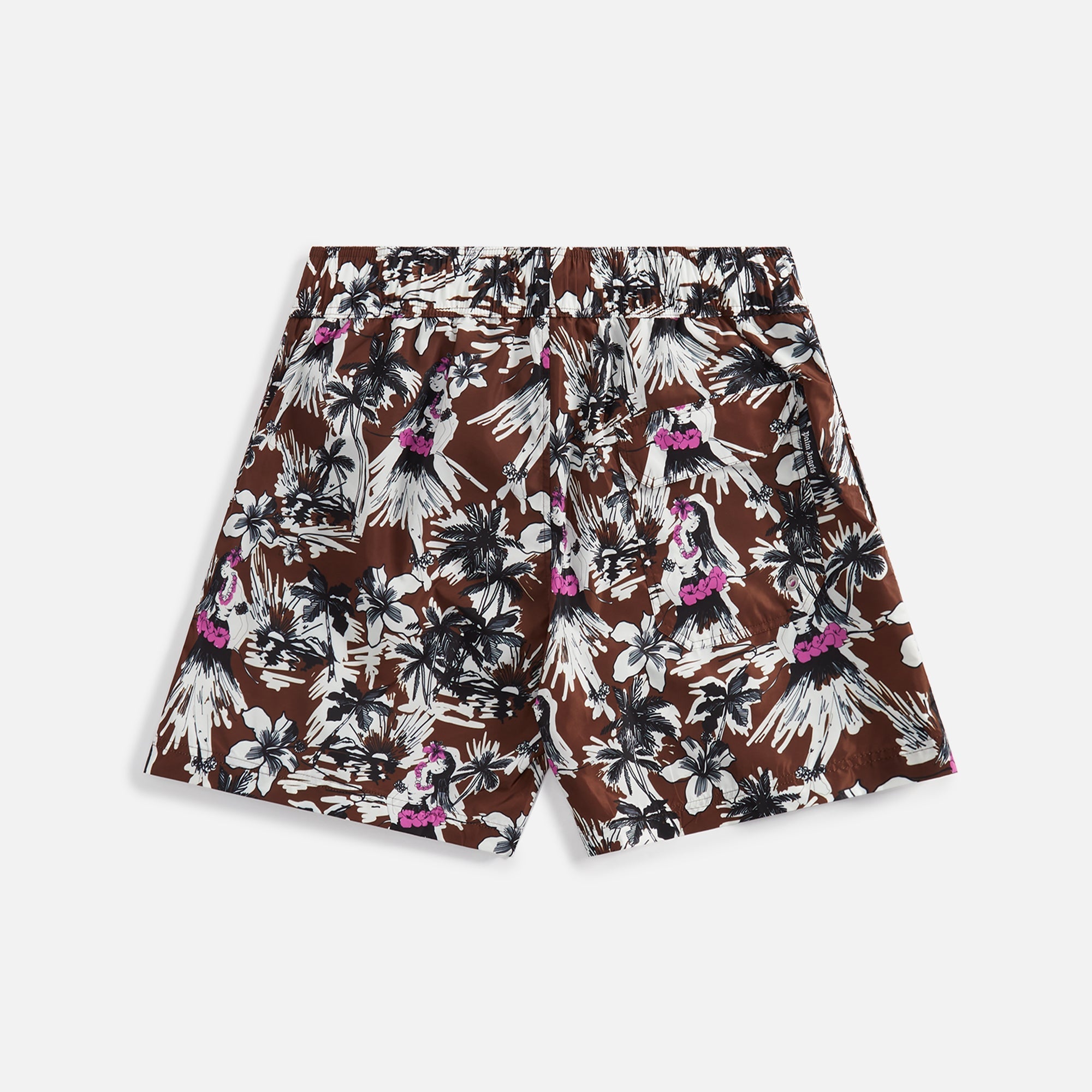 Оригінальна Hula Swimshorts Beige Butter Palm angels – вид ззаду