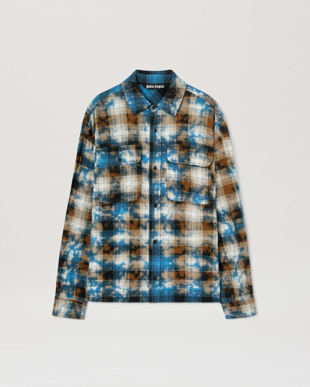 Curved Logo Check Shirt Palm angels оригінал – Купити в Україні – боковий вид - PALM ANGELS